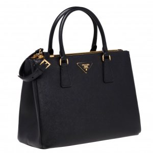 Réplique du sac Prada Galleria grand format en noir