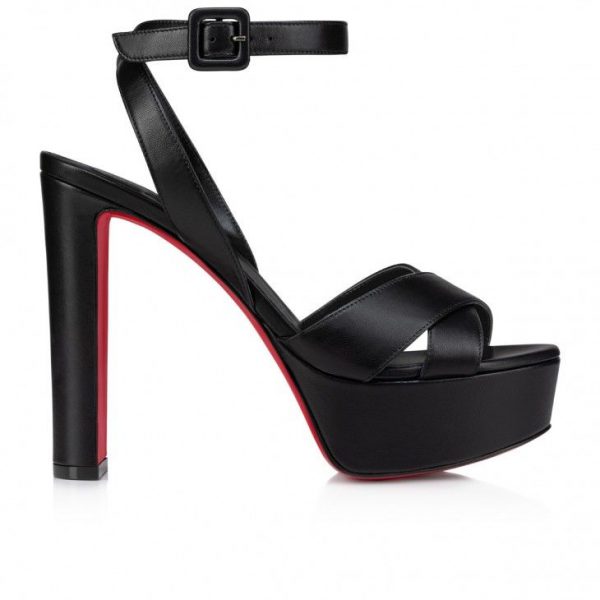 Christian Louboutin Supramariza 130 Mm Sandales à Brides en Cuir Nappa Noir – Image 2