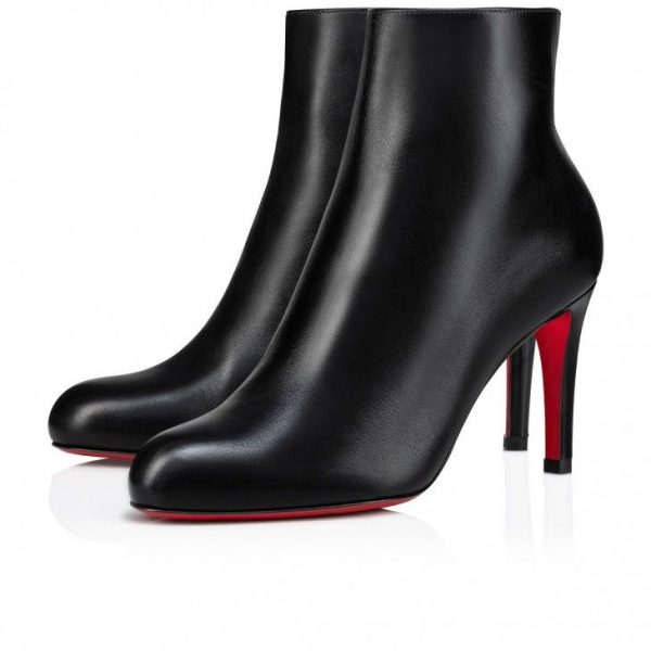 Christian Louboutin Pumppie Booty 85mm Bottines Basses Cuir Noir