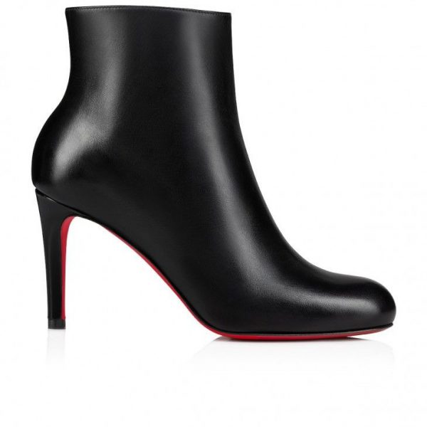Christian Louboutin Pumppie Booty 85mm Bottines Basses Cuir Noir – Image 4