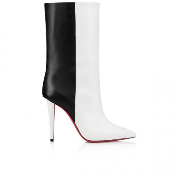Christian Louboutin Astrilarge Booty 100 Mm Bottines Basses en Cuir de Veau Bianco – Image 2