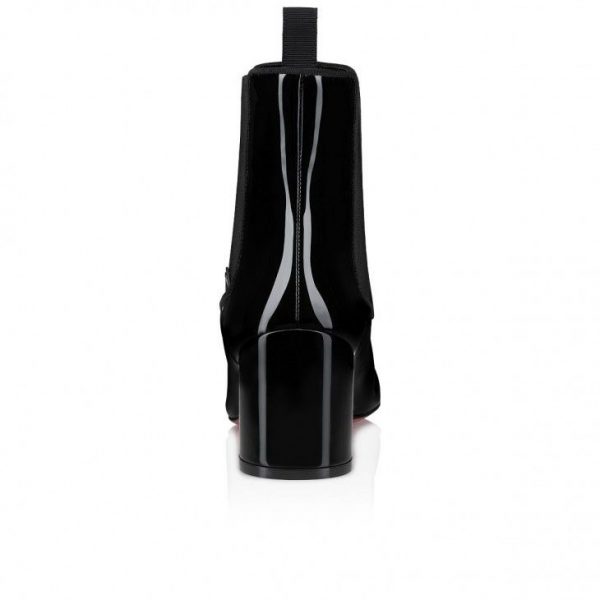 Christian Louboutin Turelastic 55mm Bottines Basses Cuir de Veau Verni Souple Noir – Image 2
