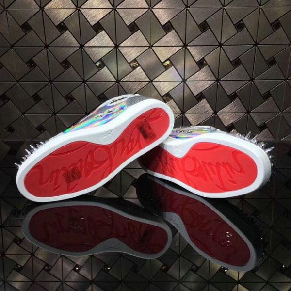 Christian Louboutin Baskets Hautes Femme Louis Strass Pik Pik Version Cuir iridescent Multi – Image 3