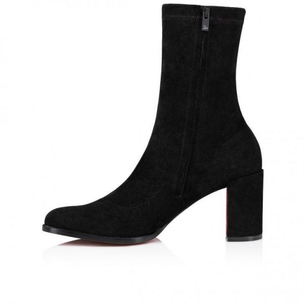 Christian Louboutin Stretchadoxa 70mm Bottines Basses Veau Velours Stretch Noir – Image 2