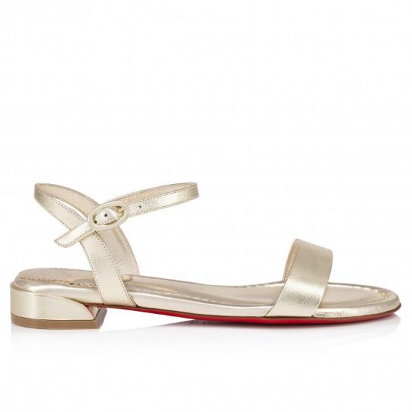 Sandales Christian Louboutin Sweet Jane en cuir nappa irisé platine – Image 2
