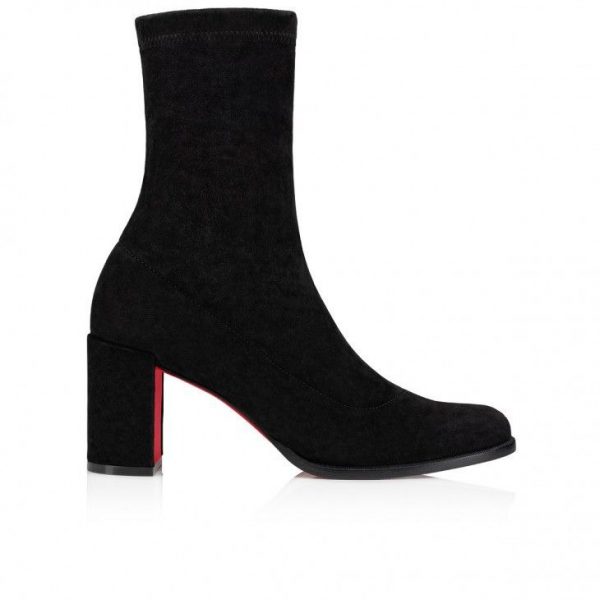 Christian Louboutin Stretchadoxa 70mm Bottines Basses Veau Velours Stretch Noir – Image 3