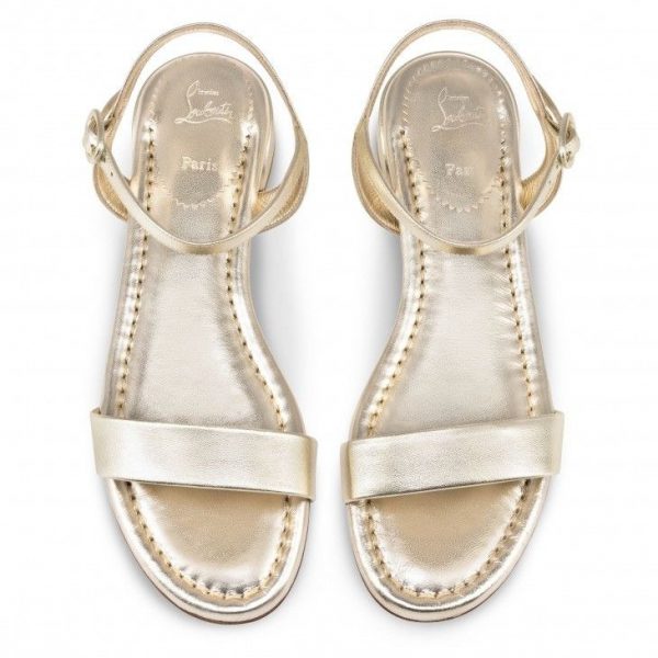 Sandales Christian Louboutin Sweet Jane en cuir nappa irisé platine – Image 3