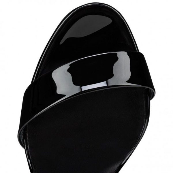 Christian Louboutin Movida Sabina 130 Mm Sandales en Cuir Verni Calf Noir – Image 3