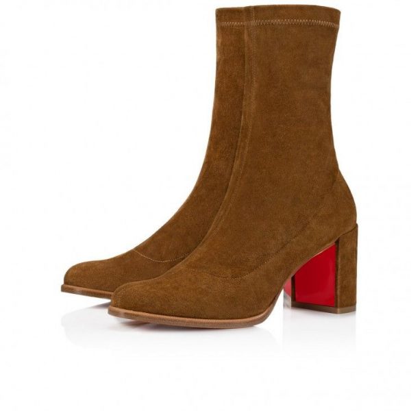 Christian Louboutin Stretchadoxa 70mm Bottines Basses Veau Velours Stretch Rhea
