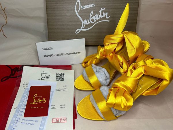 Christian Louboutin 100 mm Sandales en Cuir Sol Crêpe Satiné – Image 5