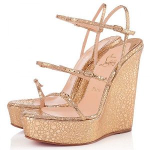 Christian Louboutin 123 Zeppa 140mm Compensées Or