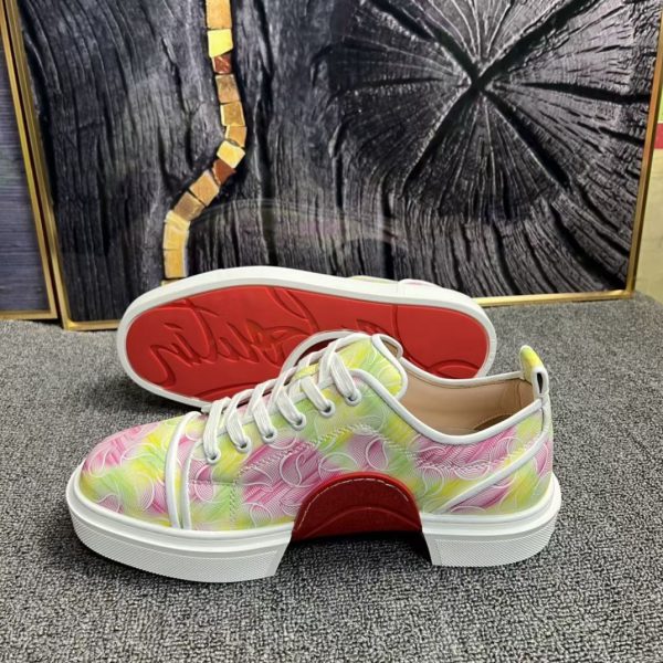 Christian Louboutin Baskets Adolon Junior Jacquard Satin Crêpe Multicolore – Image 3