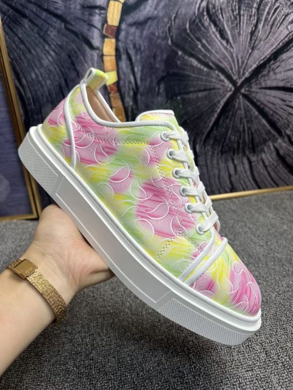 Christian Louboutin Baskets Adolon Junior Jacquard Satin Crêpe Multicolore – Image 4