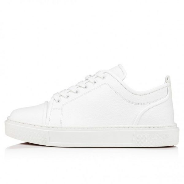 Christian Louboutin Adolon Junior Baskets Femme en Polyester Recyclé Blanc – Image 3