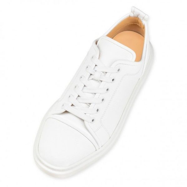 Christian Louboutin Adolon Junior Baskets Femme en Polyester Recyclé Blanc – Image 4