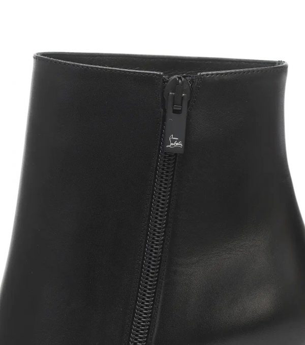 Christian Louboutin Adox 85mm Bottines en Cuir Noir – Image 5