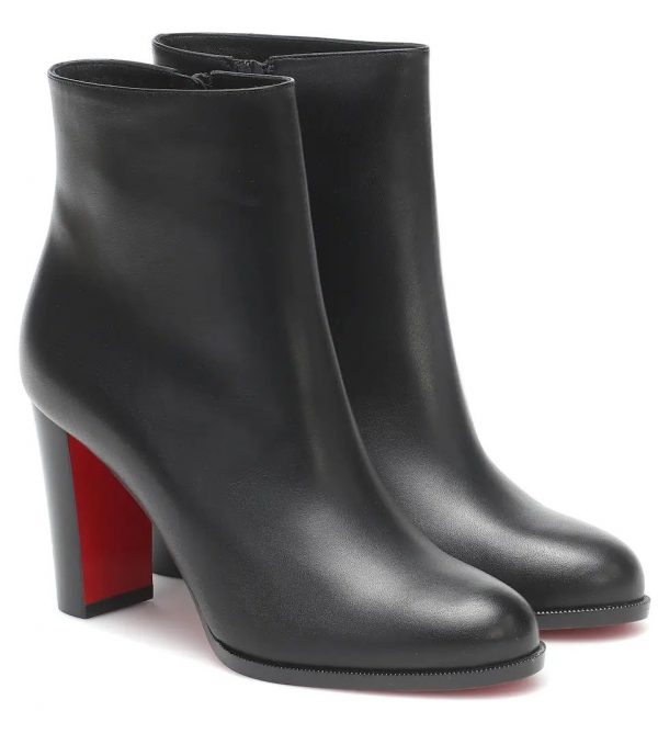 Christian Louboutin Adox 85mm Bottines en Cuir Noir