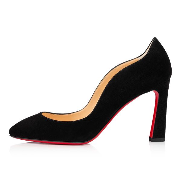 Christian Louboutin Agneska Escarpins 85mm Veau Suédé Noir – Image 2
