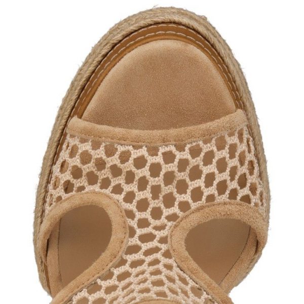 Christian Louboutin Almeja 130 mm espadrilles en maille et cuir de veau ciré lionne – Image 2