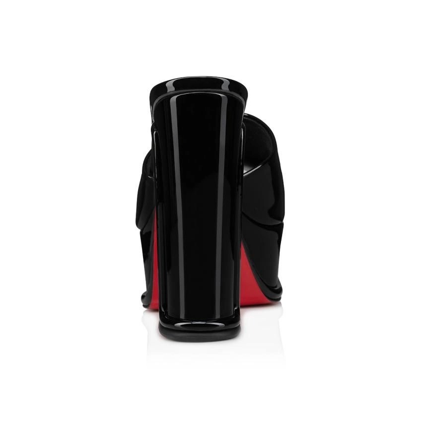 Christian Louboutin Mules Amali Mule Alta 130 mm en cuir verni noir – Image 3