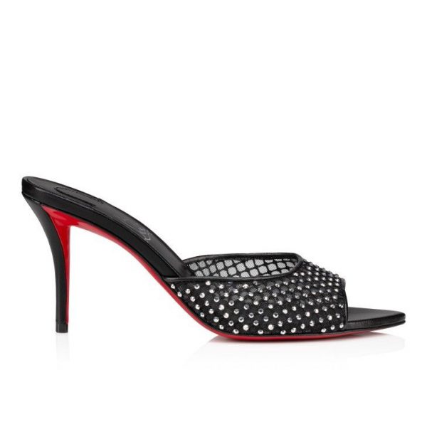 Christian Louboutin Apostropha Mule Mesh Strass 80 mm Mules Noir – Image 2
