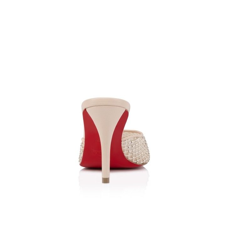 Christian Louboutin Apostropha Mule Mesh Strass 80 mm Mules Leche – Image 3