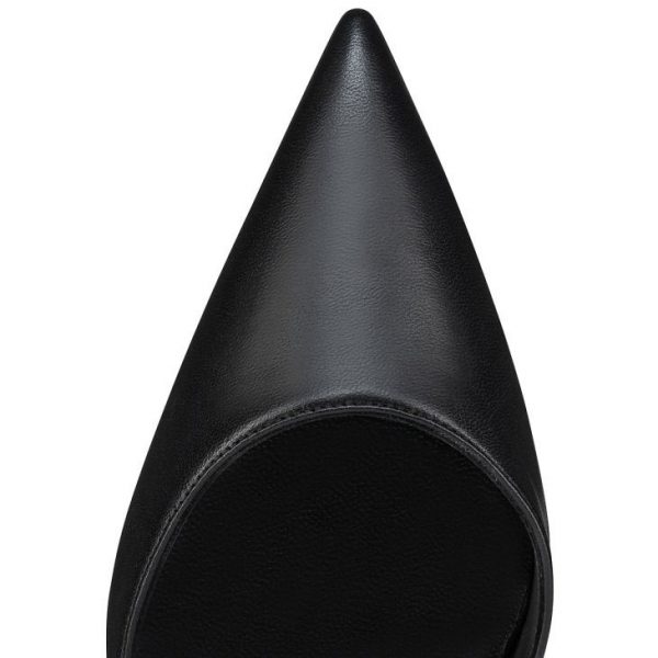 Christian Louboutin Apostropha Sling 80mm Sling Back Escarpins Cuir Nappa Noir – Image 4