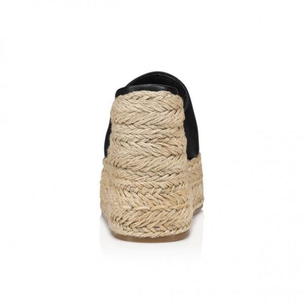 Christian Louboutin Ariella Zeppa 130 Mm Espadrilles Cuir de veau Noir – Image 4