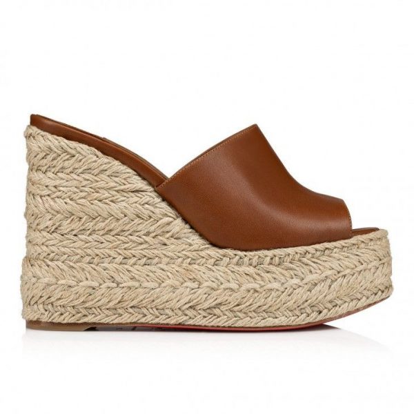 Christian Louboutin Ariella Zeppa 130 Mm Espadrilles Cuir de veau Cuoio – Image 2