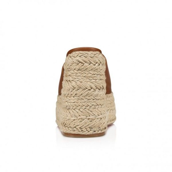 Christian Louboutin Ariella Zeppa 130 Mm Espadrilles Cuir de veau Cuoio – Image 3