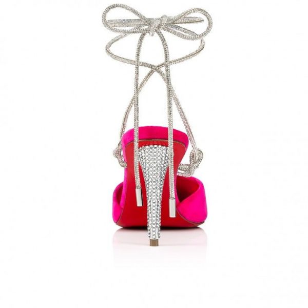 Christian Louboutin Astrid Lace Strass escarpins à brides 85 mm en velours et strass Glam – Image 3