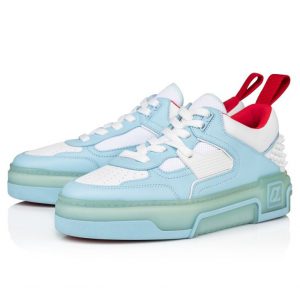 Christian Louboutin Astroloubi Baskets Femme en Cuir de Veau Minéral