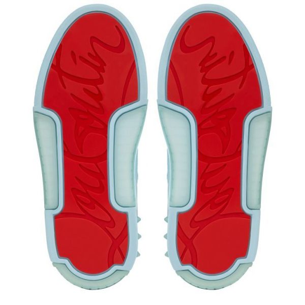 Christian Louboutin Astroloubi Baskets Femme en Cuir de Veau Minéral – Image 4