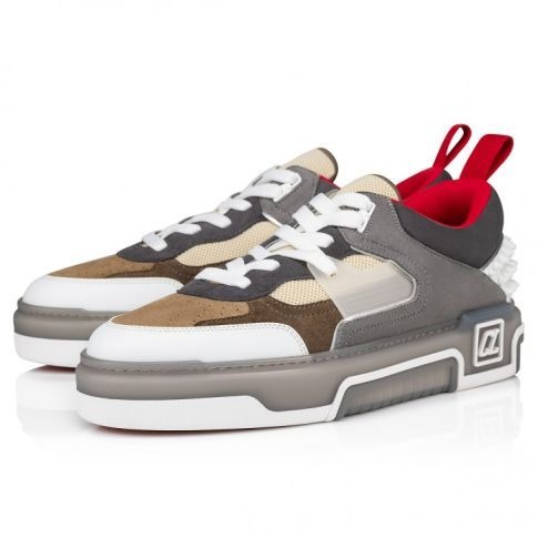Christian Louboutin Astroloubi Baskets Femme en Cuir de Veau Multicolore