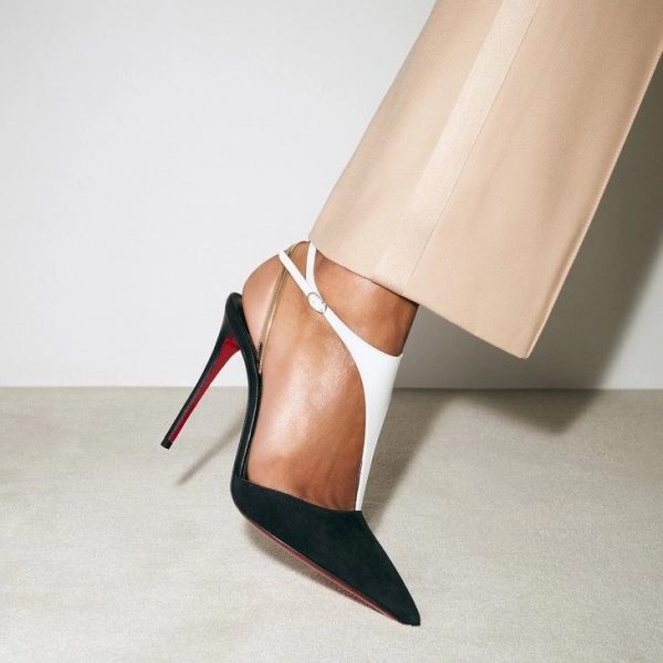 Christian Louboutin Athina escarpins 100 mm en cuir nappa et daim noirs – Image 5