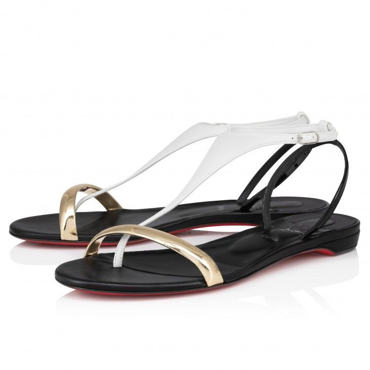 Sandales Christian Louboutin Athinita à brides en cuir nappa et specchio multicolore