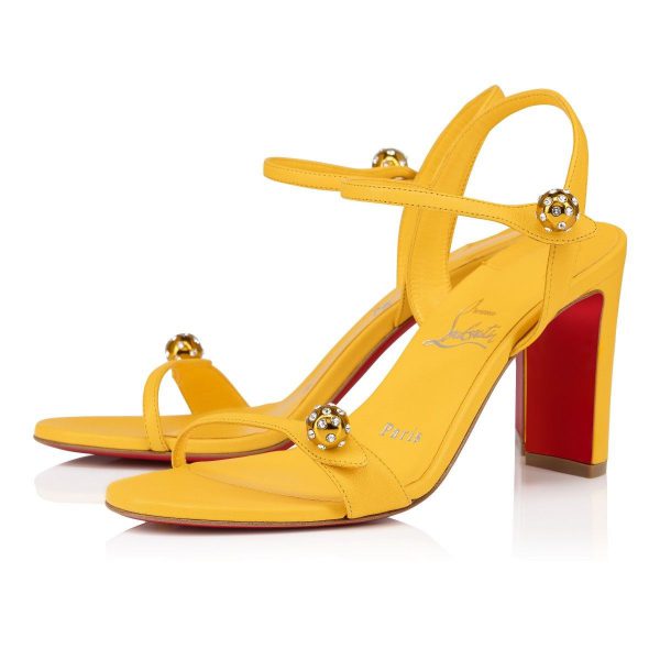 Christian Louboutin Atmospheria Sandal 85mm en Cuir Nappa Pollen