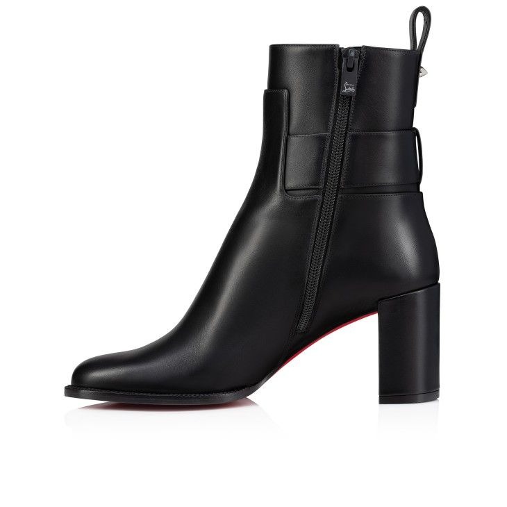 Christian Louboutin Booty Lock 70 mm Bottines Basses Cuir Veau Noir – Image 2