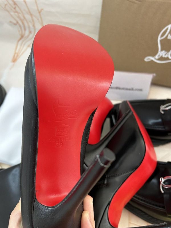 Christian Louboutin Botalili Bottes Hautes 100MM en Cuir Noir – Image 4