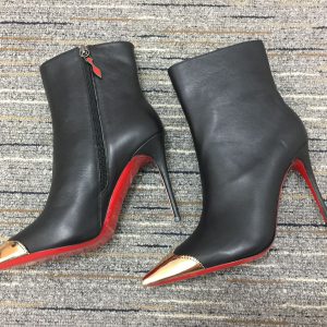 Christian Louboutin Calamijane Bottines 100 mm Cuir Veau Noir