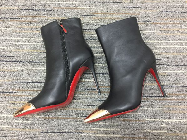 Christian Louboutin Calamijane Bottines 100 mm Cuir Veau Noir