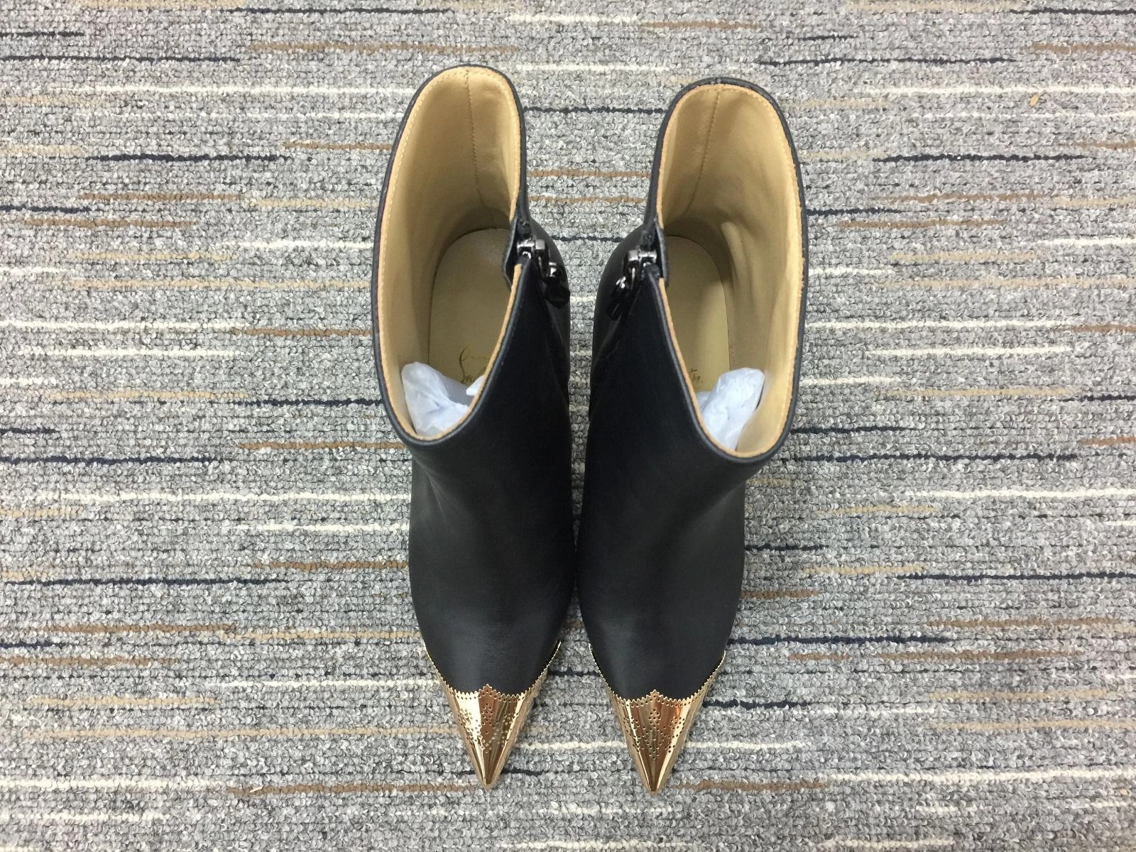 Christian Louboutin Calamijane Bottines 100 mm Cuir Veau Noir – Image 2