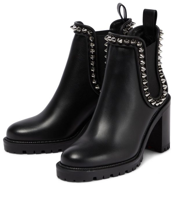 Christian Louboutin Capahutta 70mm Bottines en Cuir Ornementé
