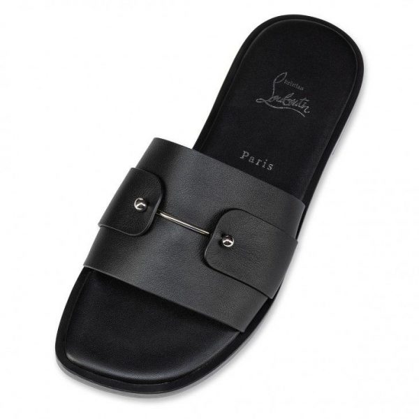 Christian Louboutin Mules Chambelimule Femme en cuir de veau noir – Image 5