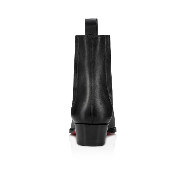 Christian Louboutin Cheliviss Bottines Basses Cuir Noir – Image 3