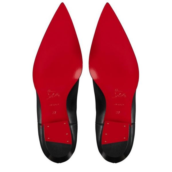 Christian Louboutin Cheliviss Bottines Basses Cuir Noir – Image 4