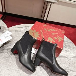 Christian Louboutin Chelsea Bottines 55mm Cuir de Veau Noir