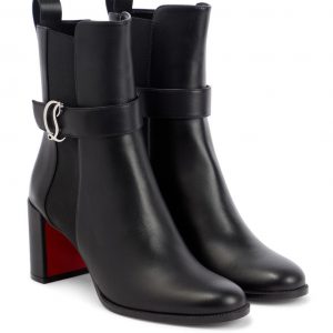 Christian Louboutin Chelsea Booty Bottines en Cuir Noir