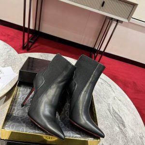Christian Louboutin Chelsea Chick Bottines 100mm Cuir Noir