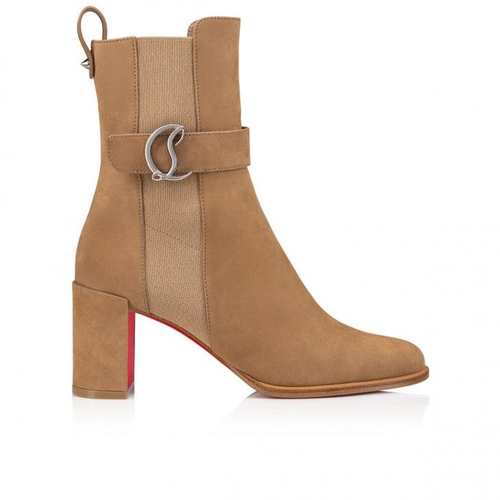 Christian Louboutin Cl Chelsea Booty 70 Mm Bottines Basses en Cuir de Veau Roca – Image 2